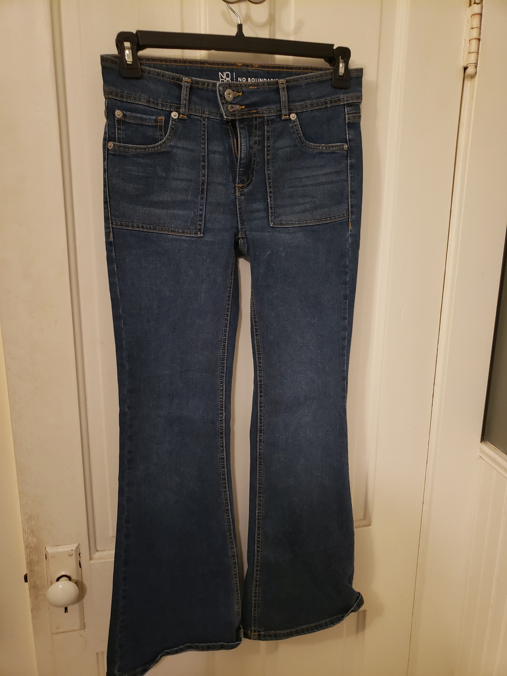 No Boundaries Women's Dark Blue Flare Jeans